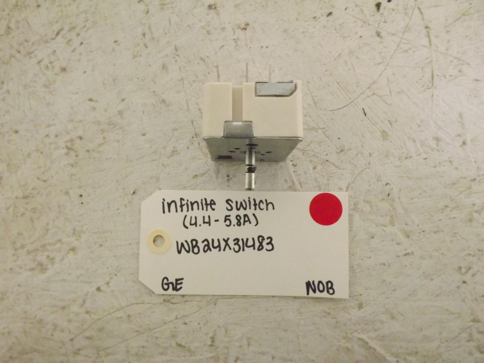 GE Range WB24X31483 Infinite Switch (4.4 - 5.8A) NOB GE Range WB24X31483 Infinite Switch (4.4 - 5.8A) NOB